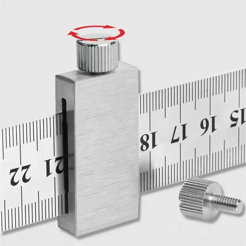 Metal Carpenter Swenson Carpentry Square Woodworking Tools Carpentry Steel Ruler Positioning Limit Block Measuring Marking Gauge