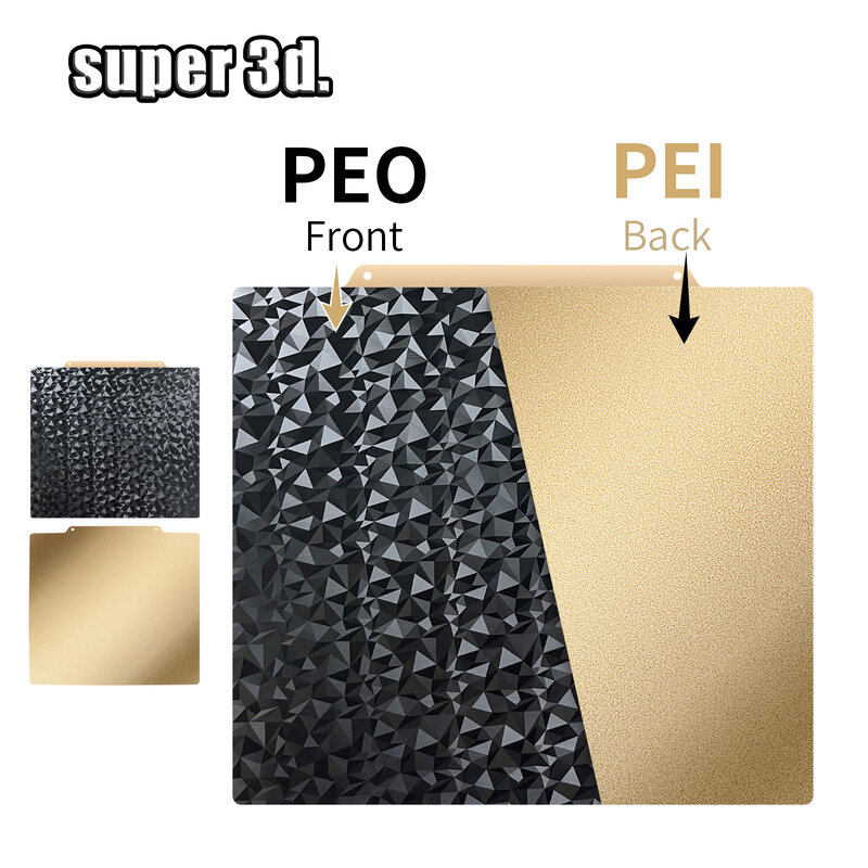 Feuille pei PEO plaque pour Creality Ender 3 Max 310x320mm tôle d'acier magnétique pei pour CR-10 V2 V3 Mega X lit métropolitain peo mise à niveau