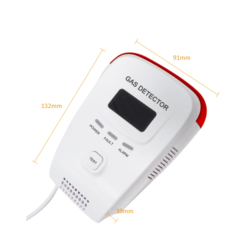 House Natural Gas Leak Detector Methane LPG Home Leakage Tester with DN20 Solenoid Valve Auto Shut Off Security System