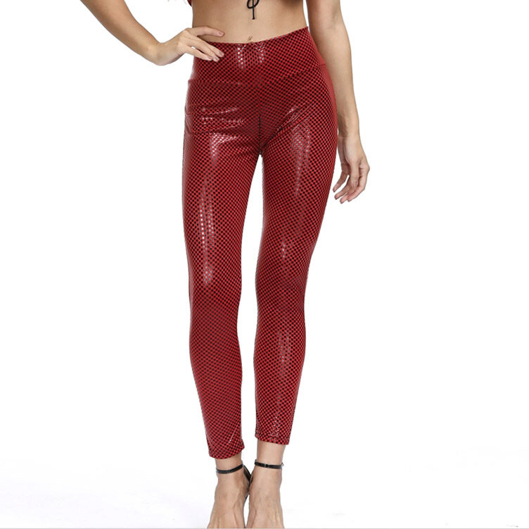 Women's Open-Crotch Pants Leather Dress Close-Fitting  Slim-Fitting Trousers Sexy Hot Girl Women's Bottoms Adult Sex Fake Zipper
