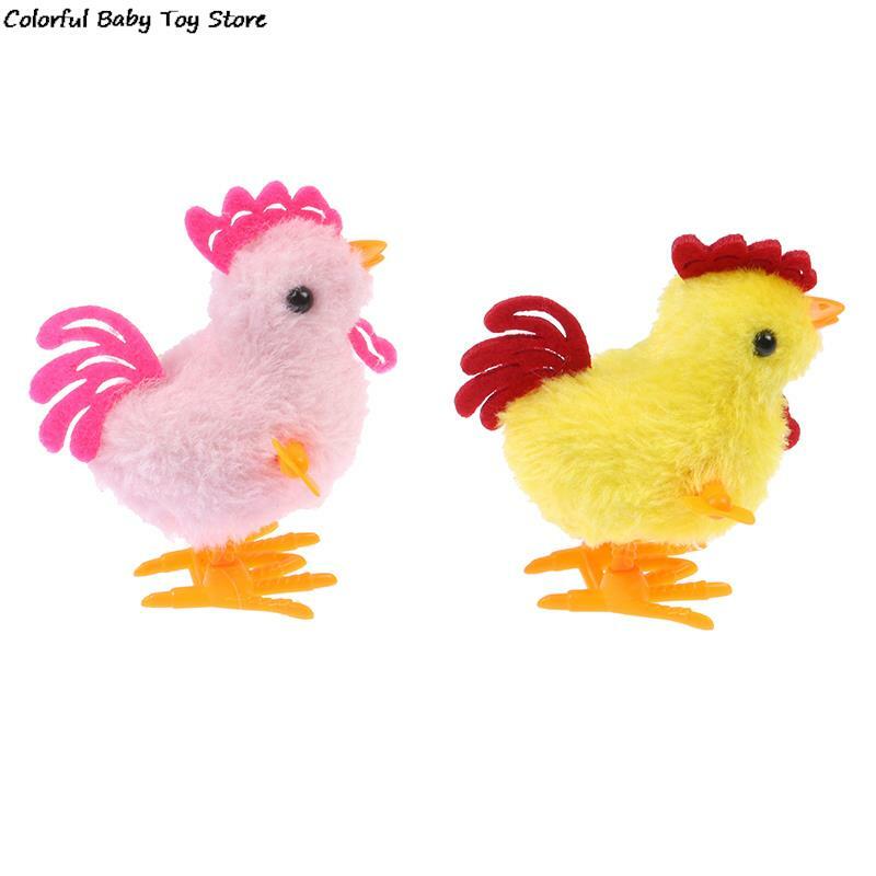 Cute Plush Wind Up Chicken Kids Educational Toy Clockwork Jumping Walking Chicks Toys For Kids Baby Gifts