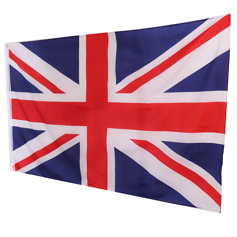 Sensation nationale de polyester du Royaume-Uni pour la décoration de cour, 90*150cm, 5 * 3FT