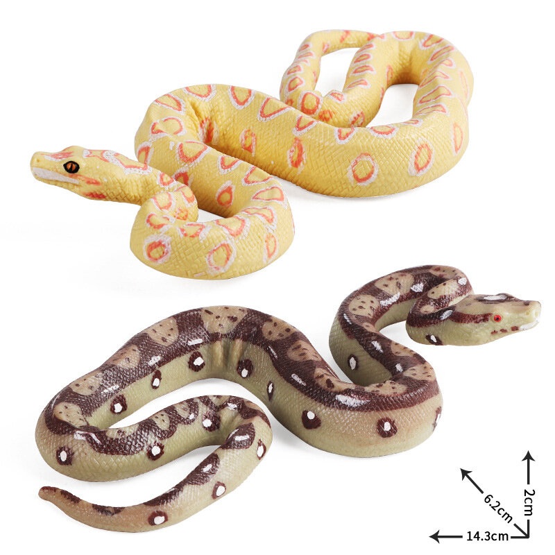 Gesimuleerde Wild Dier Reptiel Slang Model Beeldje Cobra Python Ratelslang Viper Actiefiguren Home Decor Kids Speelgoed Collectie