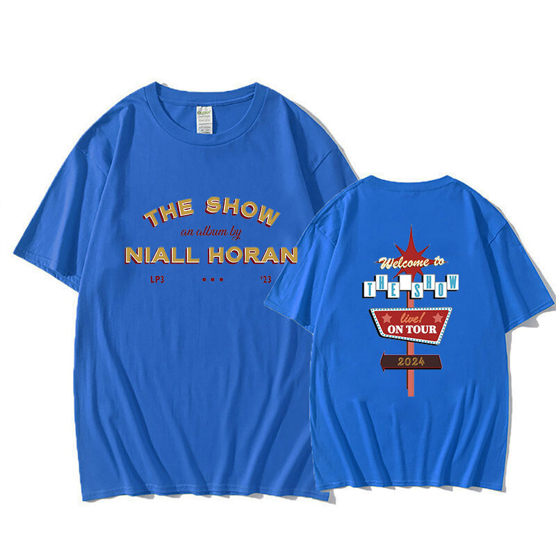 Niall Horan 남성 반팔 티셔츠, 유니섹스 애니메이션 스트리트웨어, 오버사이즈 크루넥 100% 코튼, 남성 하라주쿠 의류 상의, 여름