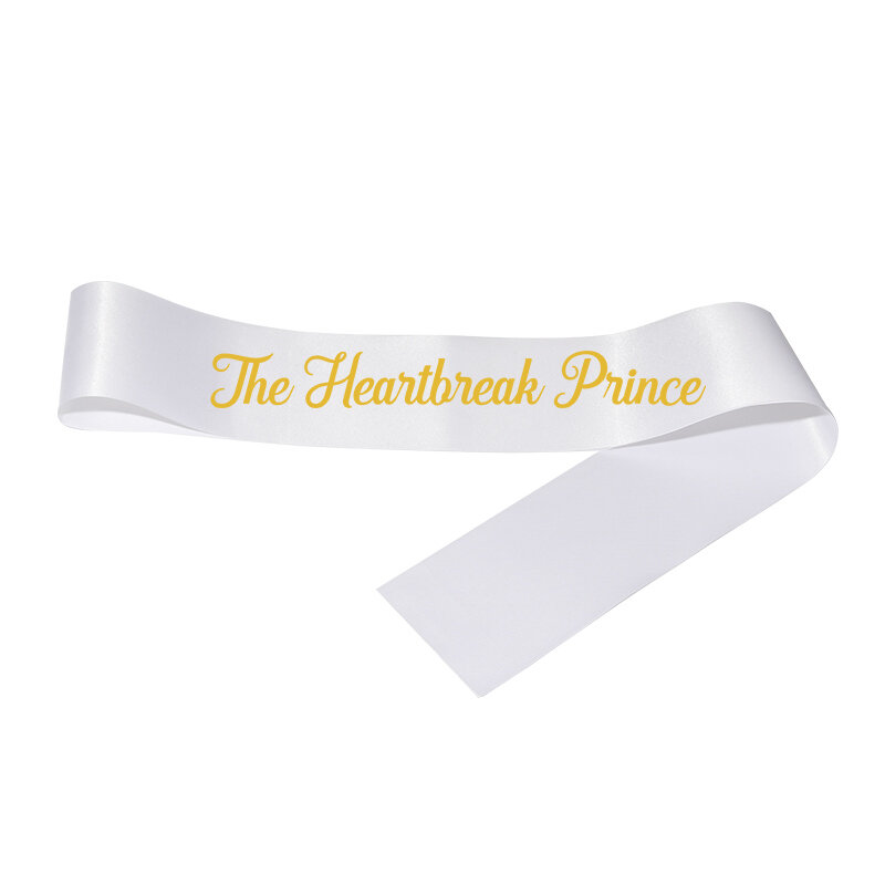 Cinturón de satén colorido de Miss Americana y el corazón del príncipe, cinta de fiesta única, etiqueta de cumpleaños, nuevo