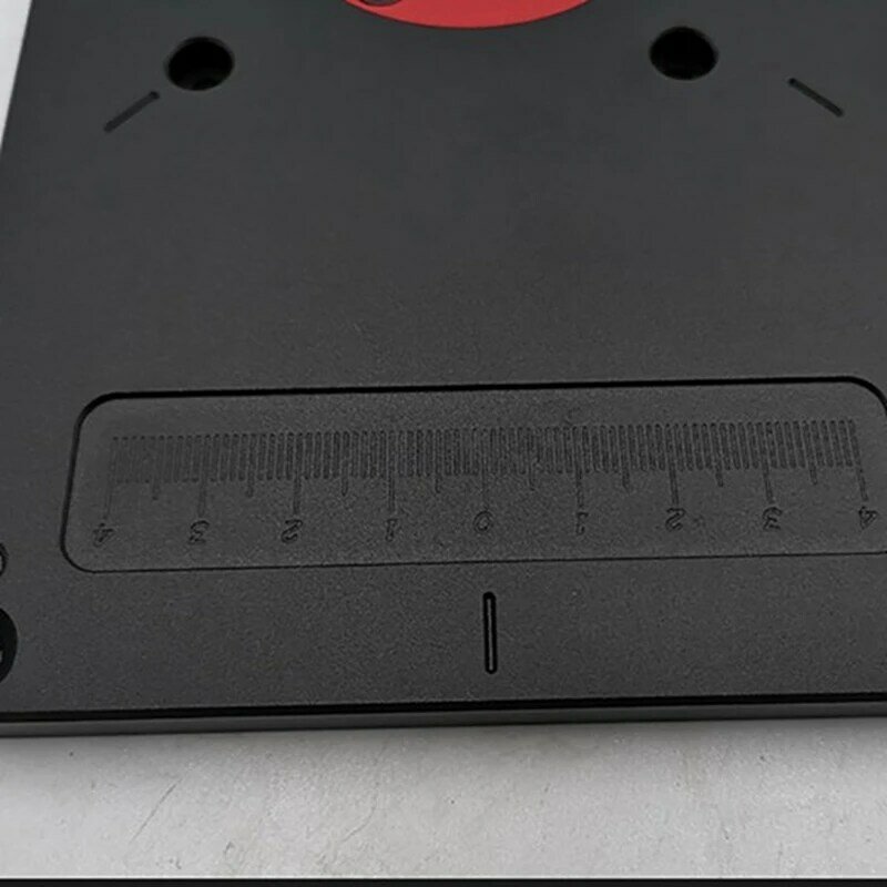 Placa de inserción de fresadora negra de 1 piezas, recortadora de tornillo de anillo, placa abatible para banco de carpintería, buje de agujero de recorte