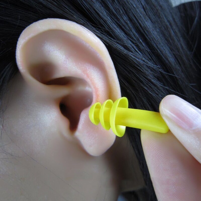 Sumbat telinga silikon anti-kebisingan, pelindung telinga sangat lembut dengan peredam bising, penutup telinga tidur nyaman