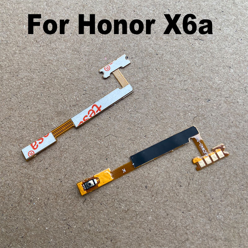 Cabo de alimentação Flex para Huawei Honor X6A, On/off, botão de Volume, chave de substituição, cabo de alimentação, 10pcs