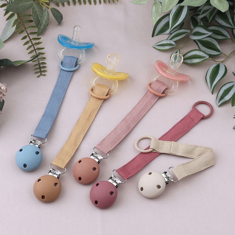 Baby Pacifier Clip Chain Baby Teether Pacifier Chain Nipple Leash Strap Soother Teething Chewable Holder Belt G99C