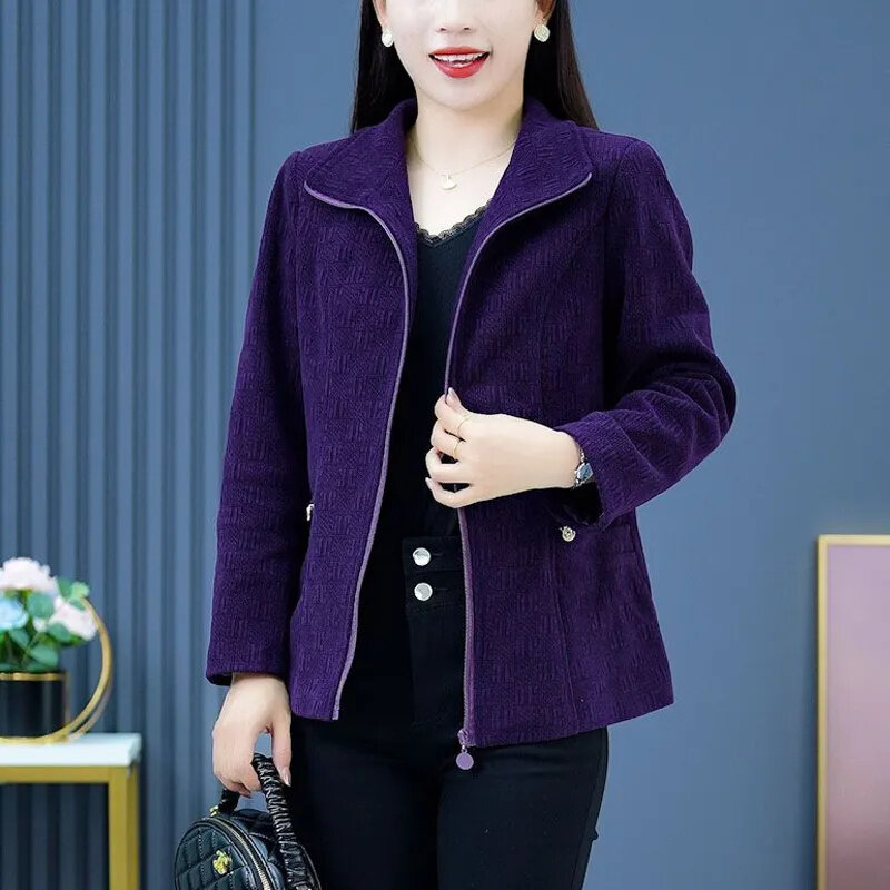2024 Spring Autumn Coats New Loose Casual Fashion Female Short Jacket Women's Elegant Coat Long Sleeve Tooling Pocket Outwear