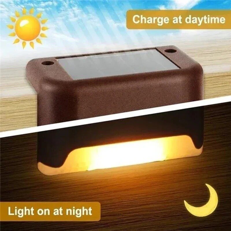 Solar Deck Lights 12 PacK Outdoor Step Lights Waterproof Led Solar Lamp for Railing Stairs Step Fence Yard Patio and Pathway