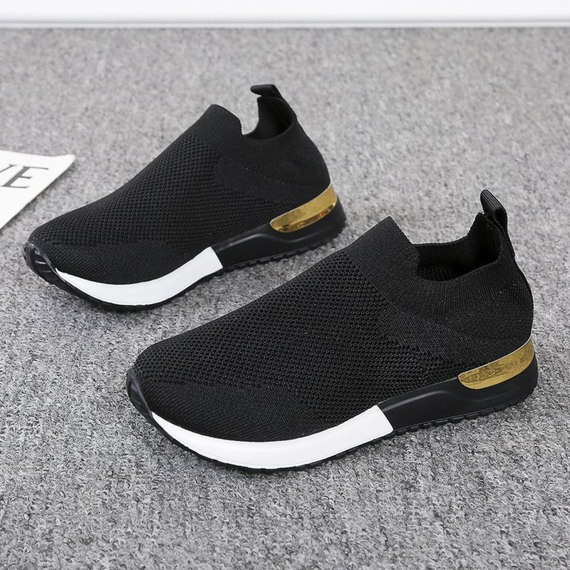 Weave Mesh Shoes for Women 2024 Fashion Mujer Sneakers Spring Summer Slip on Ladies Platform Socks Shoes Light Vulcanized Shoes