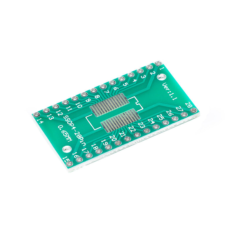 10PCS TSSOP28 SSOP28 SOP-28 SOP28 to DIP28 Transfer Board DIP Pin Board Pitch IC Adapter plate Conversion board 0.65/1.27mm