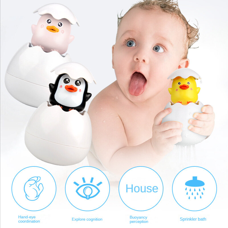 赤ちゃんと子供のためのペンギンの水スプレーおもちゃ,シャワースプリンクラー,バスルームのスプリンクラー
