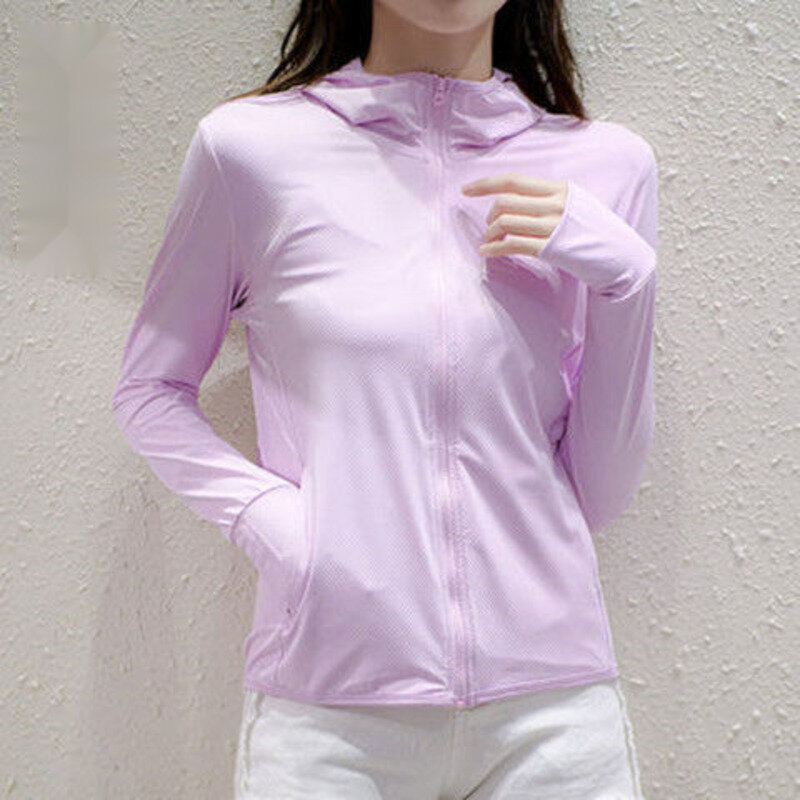 Ice Silk Clothing For Women, BreathaBle UV Resistant 24 Summer New Hooded Sun Protection Clothing, Thin And Versatile Couple
