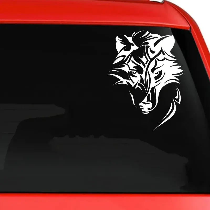 Stiker mobil kepala serigala Predator Decal vinil tahan air Aksesori Mobil Pegatinas Para Coche DIY Aksesori Mobil 20cm * 15cm