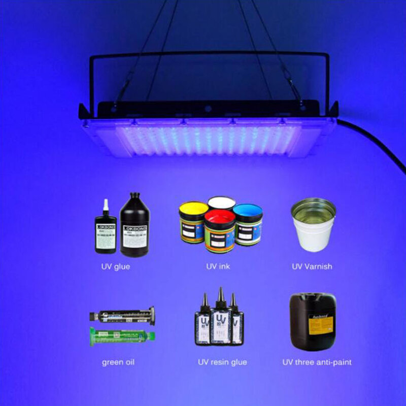 300W UV Curing Light 365nm 395nm untuk 3D Printer Solidifikasi Fotosensitif Tanpa Bayangan Lem Curing Circuit Board UV Lem Curing