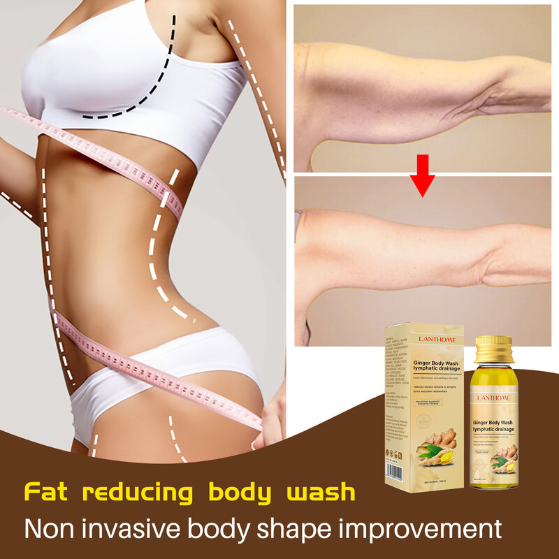 Ginger Slimming Losing Weight Cellulite Remover Lymphatic Drainage Herbal Shower Gel Beauty Health Firm Body Care