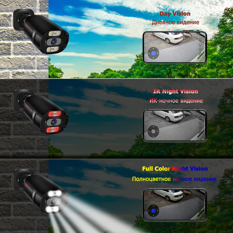 Simicam 4K sistema di telecamere di sicurezza H.265 8CH NVR PoE Smart AI con cavo da 20M 8MP Super Color Full Night Vision Audio impermeabile