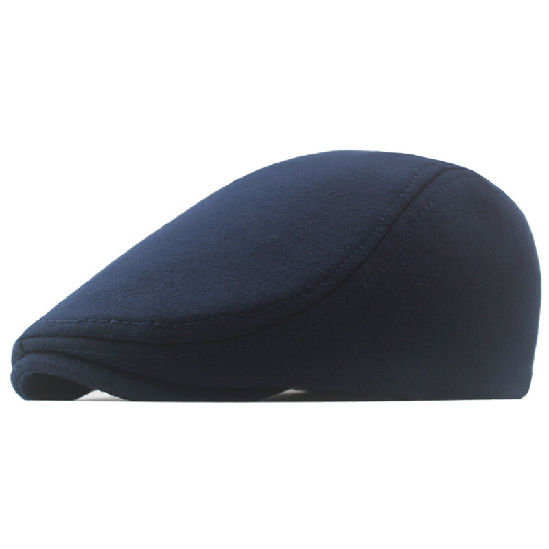 男性用と女性用のベレー帽,綿の保護キャップ,調整可能なストラップ付き,レトロな外観,無地,秋と冬用