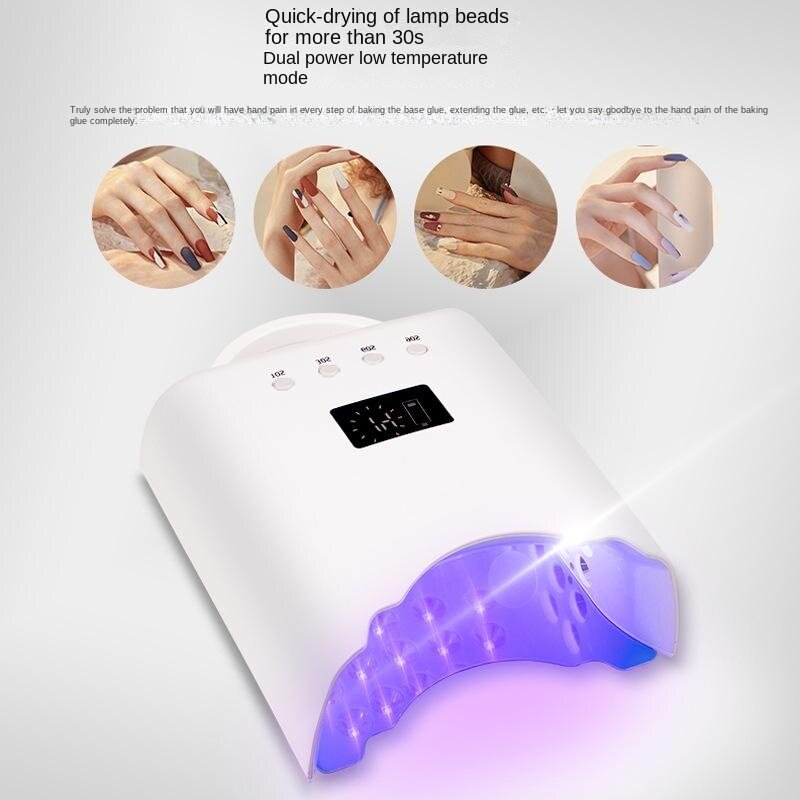 78W Wireless Rechargeable Nail Art Lamp with Handle Gel Polish Dryer Machine Uv Light for Nail Art Salon Tool Uv Led Lamp