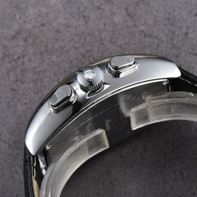 Frck Muller นาฬิกาควอตซ์สำหรับนักออกแบบแฟชั่นสำหรับ Casual Leather สำหรับบุรุษสายนาฬิกาข้อมือเป็นทางการสุดหรู relogio masculino