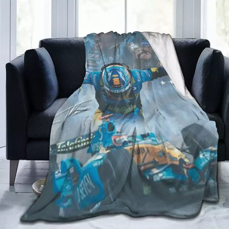 Fernando Alonso Poster Blankets, Velvet Printed, Cosy, Lightweight Throw, Bed, Outdoor Quilt