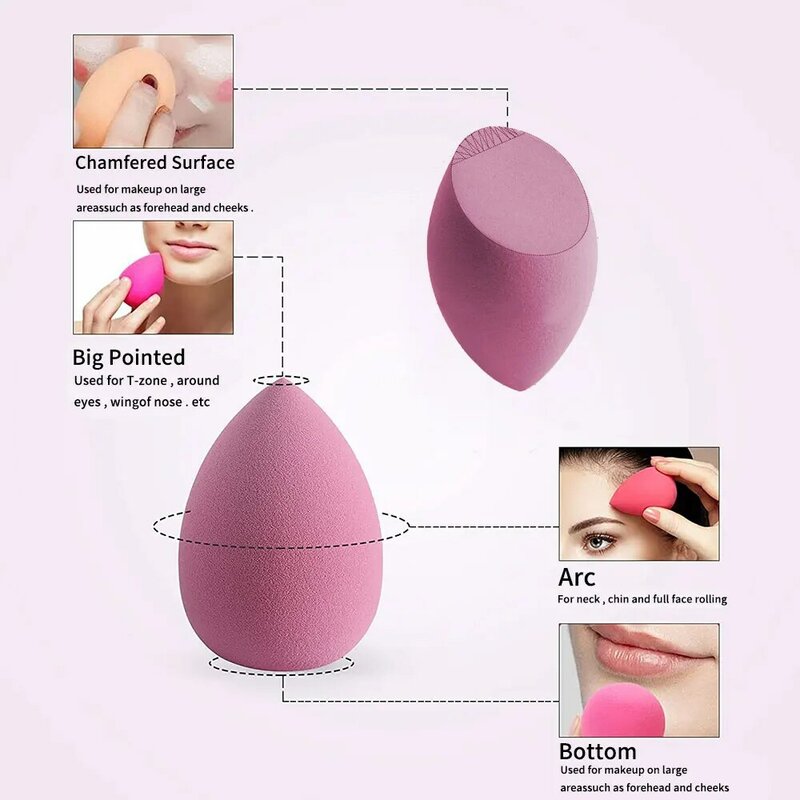 4/8 sztuk gąbka do makijażu Blender jajko kosmetyczne kosmetyczne Puff miękkie fundacja gąbki Powder Puff kobiety makijaż akcesoria przybory kosmetyczne