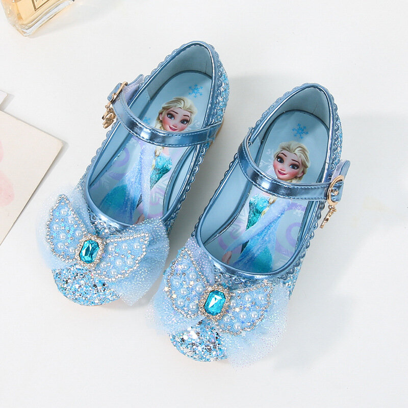 Shiny Frozen Princess Elsa Shoes for Girls High Heels Shoe Kids Baby Shoes Christmas Cosplay Masquerade Birthday Party Sandals