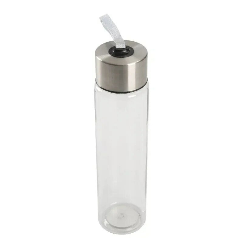 Пластиковая прозрачная бутылка для воды mainstay, 18 унций, винтовая крышка из нержавеющей стали с ремешком