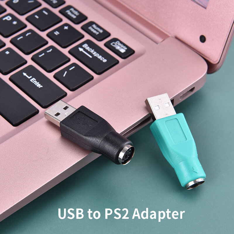 อะแดปเตอร์แปลงอะแดปเตอร์สำหรับ PS2 ps/ 2ตัวเมียเป็นอะแดปเตอร์แปลงอะแดปเตอร์ USB ชายแล็ปท็อปเมาส์คีย์บอร์ดคุณภาพสูง