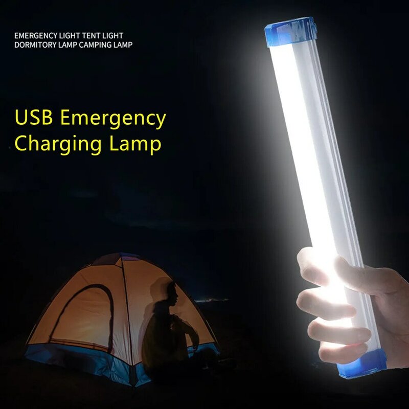 16/31/51CM LED Di Bawah Lampu Kabinet USB Isi Ulang Lampu Darurat Bar Luar Ruangan Portabel Multifungsi Tenda Berkemah Lentera Malam