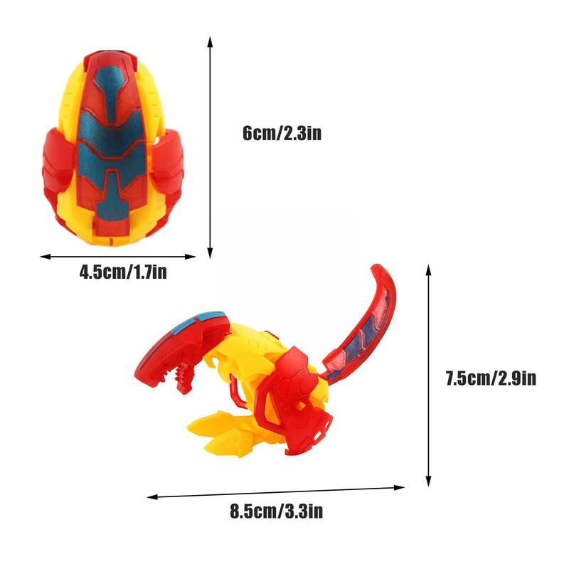 Robot de transformación de huevos de dinosaurio para niños, juguete educativo de transformación automática, O8t7