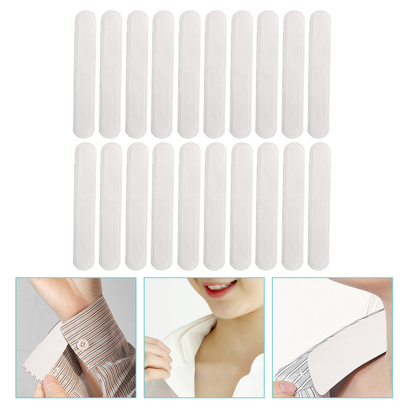 100pcs Convenient Sports Hat Brim Sweat-absorption Stickers Sweat-proof Pads (White)