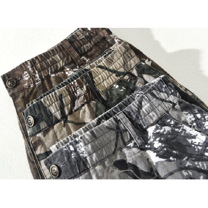 Men's summer camouflage Men's clothing printed casual Men's shorts Cotton Linen Soft Comfortable Shopping Fashion ventilation