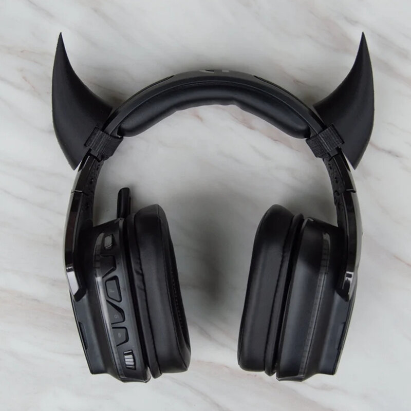 Horns for Headset Live Streaming Props Devil Demon Succubus Satan Cosplay Witchy Goth Gaming Gamer Gift Party Props