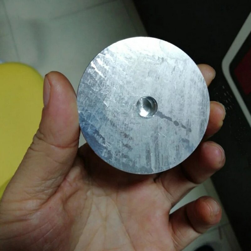 Alumínio sólido disco redondo disco, etiqueta do prego, bolo de vidro tops, adaptador redondo, mesa discos, 6 pcs