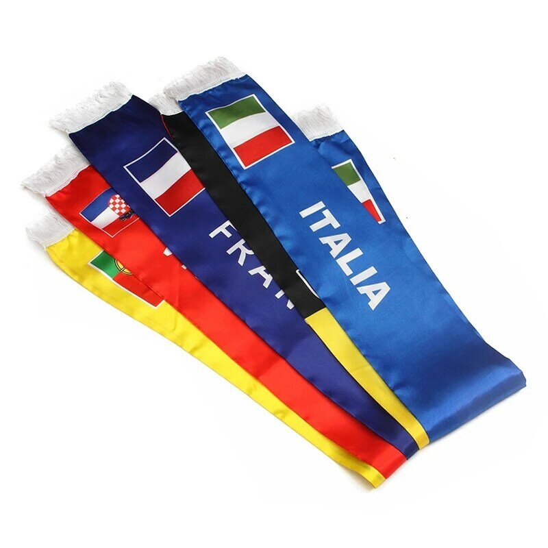Aerlxemrbrae-bufanda personalizada con estampado de bandera de Palestina, equipo de fútbol, satén, 14x130cm