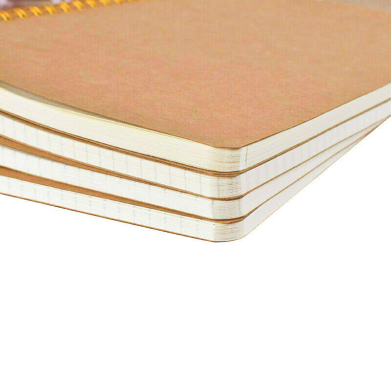 Cuaderno en espiral A5, libreta forrada con cuadrícula en blanco, diario interior, Bloc de notas, cuaderno de bocetos para la escuela, suministros de papelería de oficina