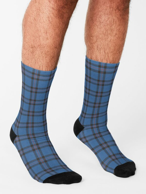 Kaus kaki Clan Elliot Tartan, kaus kaki gym halloween tahun baru untuk pria wanita