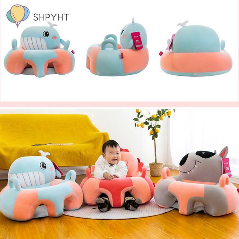 Funda de felpa para silla de bebé, cubierta de sofá con soporte en forma de Animal para aprender a sentarse, alimentación para niños pequeños, 1 unidad