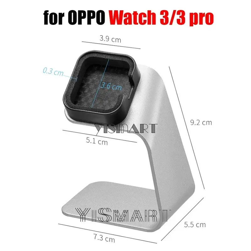 แท่นแท่นชาร์จไอโฟนสำหรับนาฬิกา OPPO Watch 3 Pro ขาตั้งสำหรับ OPPO ดูอลูมิเนียม2ตัว