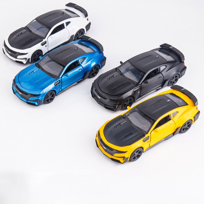 نموذج سيارة من سبيكة شيفروليه كامارو ، 1:32 ، لعبة سيارات ، نموذج سيارة ، صوت وإضاءة ، سيارة التراجع ، ألعاب للأطفال ، هدايا