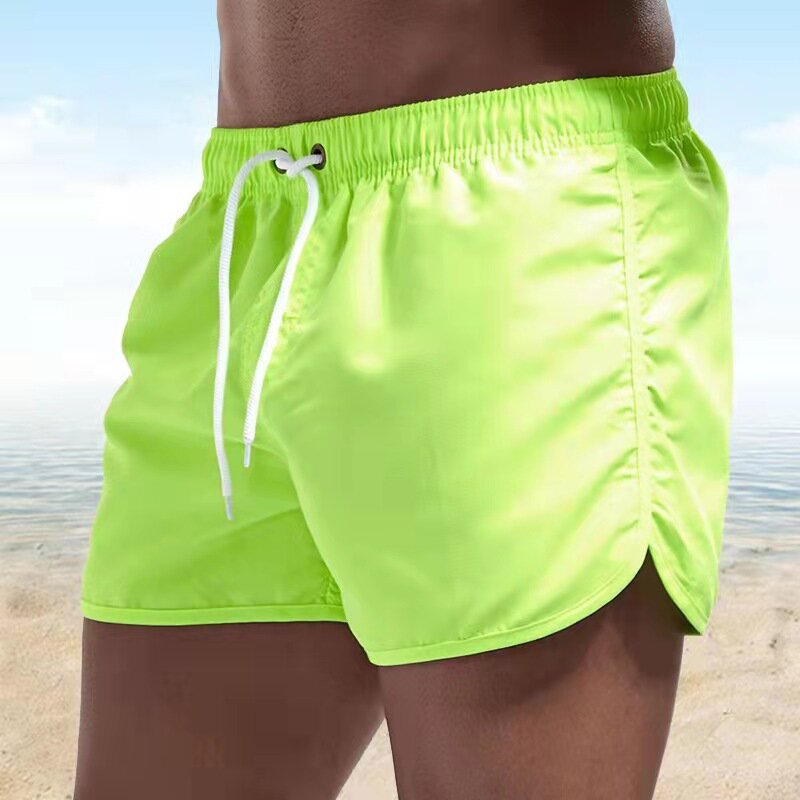 Calça reta de praia masculina casual, shorts esportivos de corrida, moda rua, novo, verão