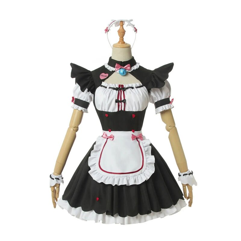 Vanilla Cosplay Costume In Stock Maid Dress Maid Outfit NEKOPARA Chocola Vanilla OVA Maid Game Uniform Cat Neko Girl Women