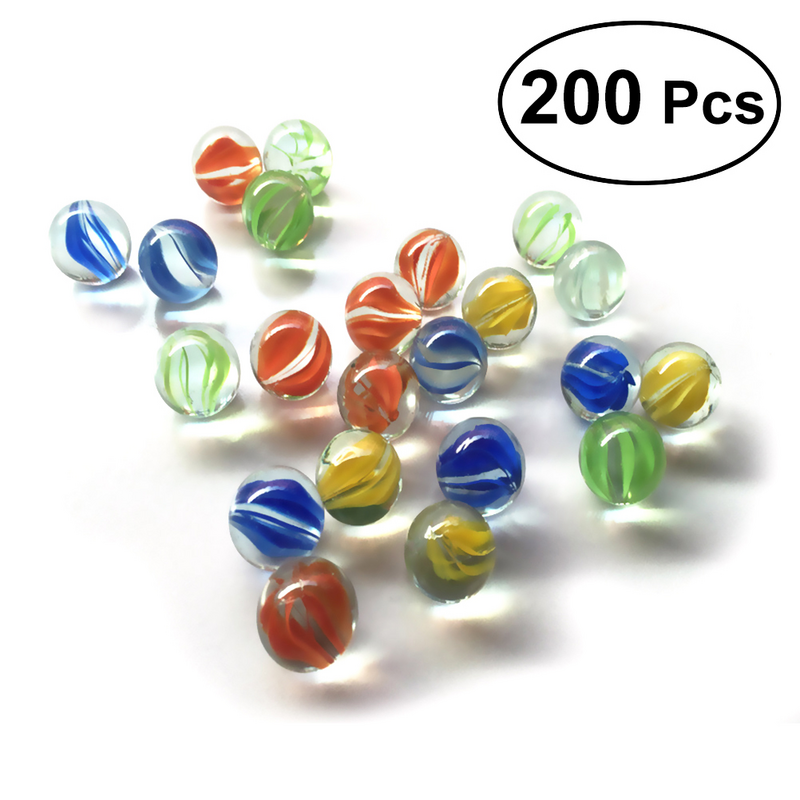 Set of 16MM Cats Eyes Glass Shooter & Shooter Marbles Colorful Patterned Glass Beads Balls for Kids