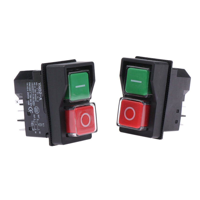Interruptores de botón electromagnéticos Equipo de máquina herramienta de arranque Interruptor impermeable Seguridad IP55 KLD28A