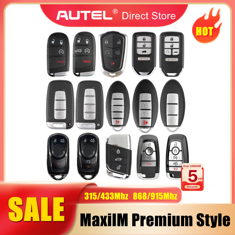 Autel Universele Smart Key 315 433Mhz Voor Chrysler/Gm/Honda/Hyundai/Nissan Premium Stijl Gebruikt Met Maxiim Km100 Im508 Im608 Pro