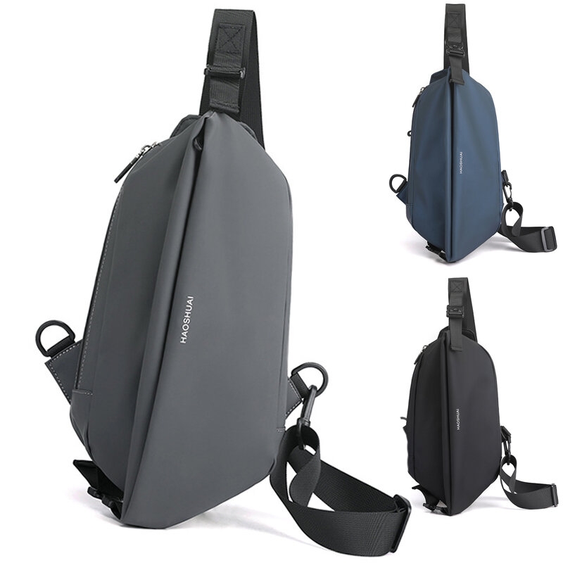 Men's Waterproof Nylon Chest Bag Shoulder Sling Bag Originality Crossbody Bag Multifunction Travel Messenger Pack For Male