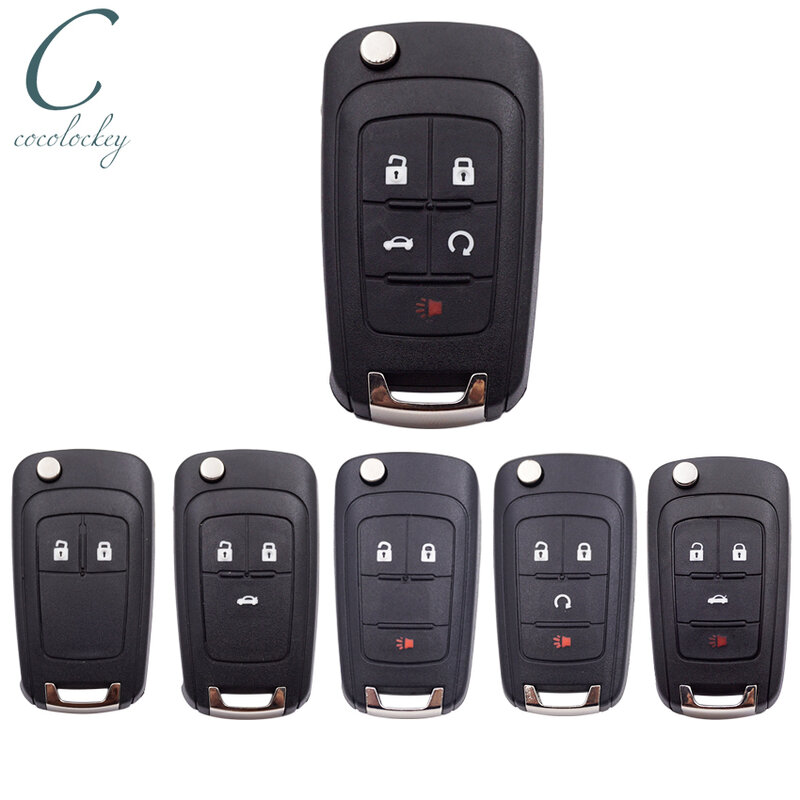 Cocolockey for Chevrolet Remote Car Key Fob for Chevrolet Chevy Cruze Malibu Camaro Aveo Equinox Impala Sonic Smart Key Case